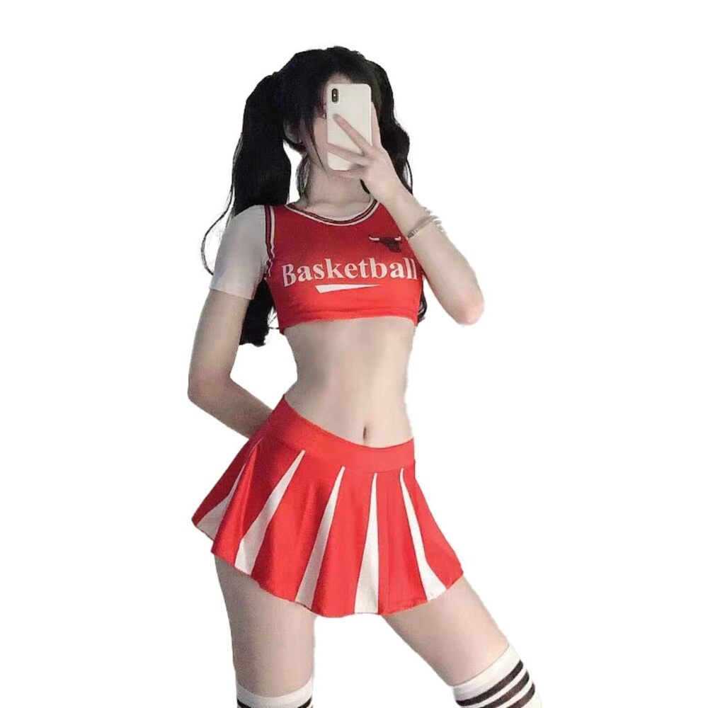7920 Sexy Lingerie Cosplay Costume Japanese Uniform Football Jersey Split
